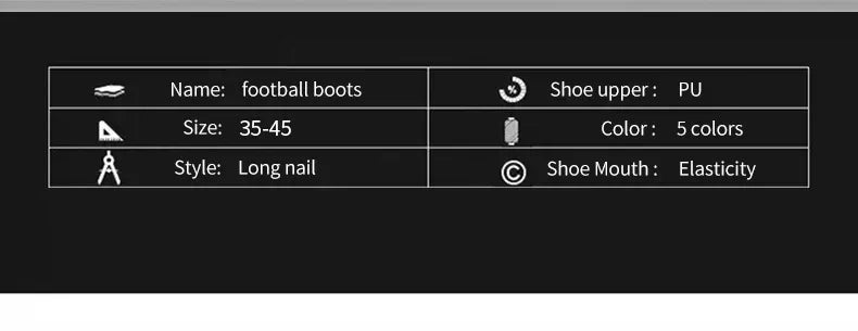 New Men Football Boots Match Ultralight Soccer FG Long Spikes Cleats Training Shoes Soccer Shoes Non-Slip Outdoor Drop Shipping