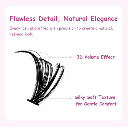 DIYDAY 20P/30P/40P/50P/60P/80P Lash Extension Cluster DIY Glue-free False Lash Clusters home DIY beauty tool eyelash