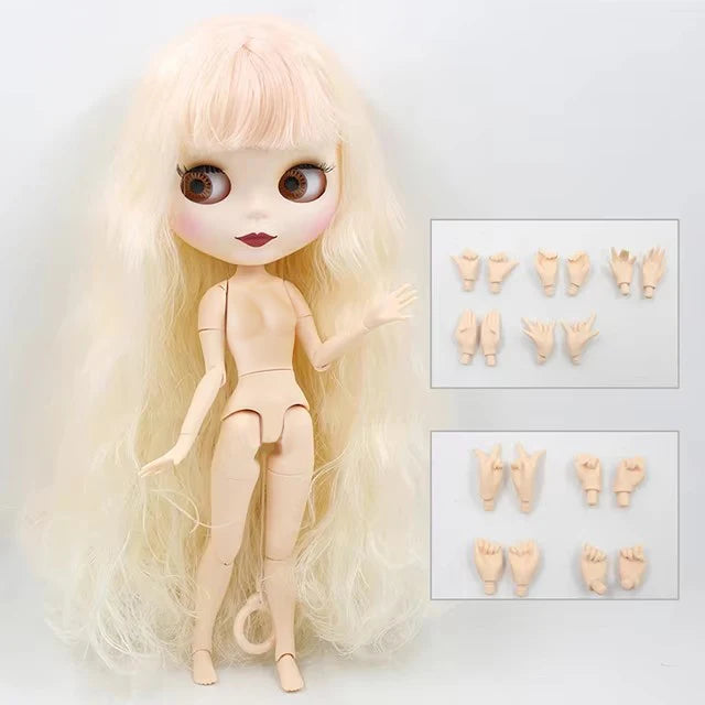 ICY DBS Blyth Doll 1/6 BJD Joint Body White Skin Tan Skin Dark Skin Matte Face Nude Doll 30cm Anime Toy Girls Gift