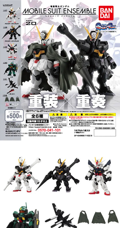 Bandai Gashapon Mobile Suit Ensemble (MSE) Gundam RX-78-2 Strike Hi-Nu Wing Astray ZZ Barbatos Assemble Model Kit Toy