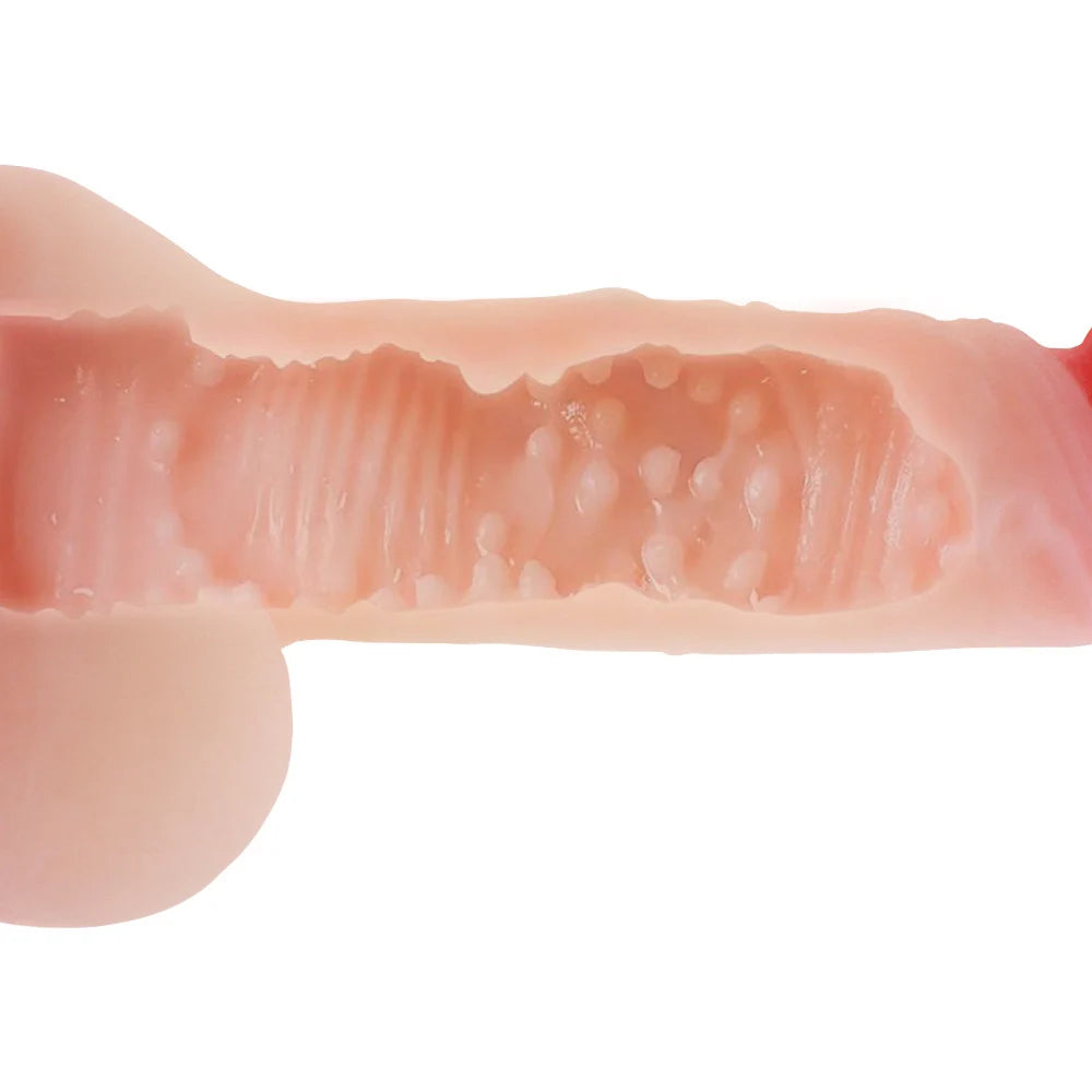 Realistic Masturbator Female Male Dildo Penis Masturbation Cup 2 in 1 Adult G Spot Anal Plug Real Vaginal Sex Toys for Couples