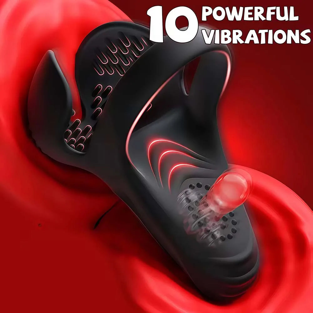 Remote Control  Vibrating Cock Ring for Men Testicle Massager Delay Ejaculation Perineum Scrotum Stimulator Adult Sex Toys