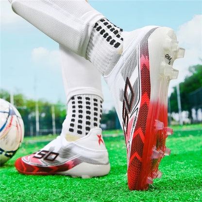 New Men Soccer Shoes Match Adult Cleats Football Boots Breathable Non Slip Training Outdoor Sport Boys Long Spikes Comfortable