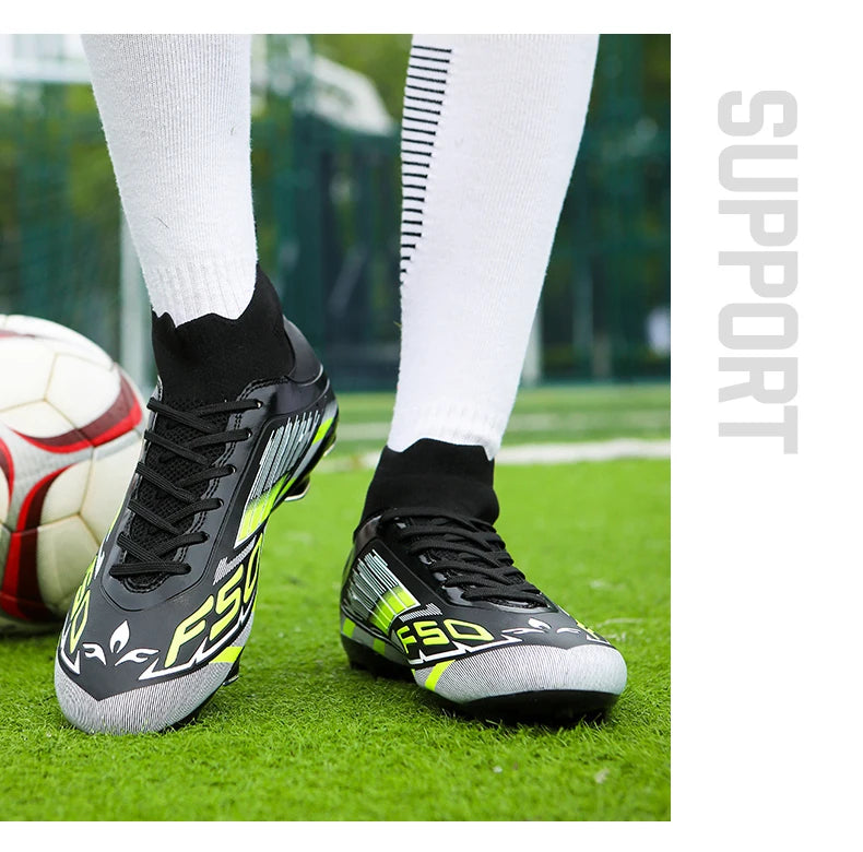 New Men Football Boots Non-Slip Boys Grass Cleats High-quality Match Soccer Shoes Hot-selling Sneakers Outdoor High-top Light