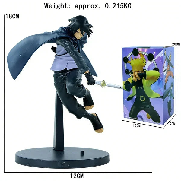 Bandai Naruto Shippuden anime Figures Uchiha Sasuke Hatake Kakashi Combat Form Collectible figure decorative Model Anime Toys