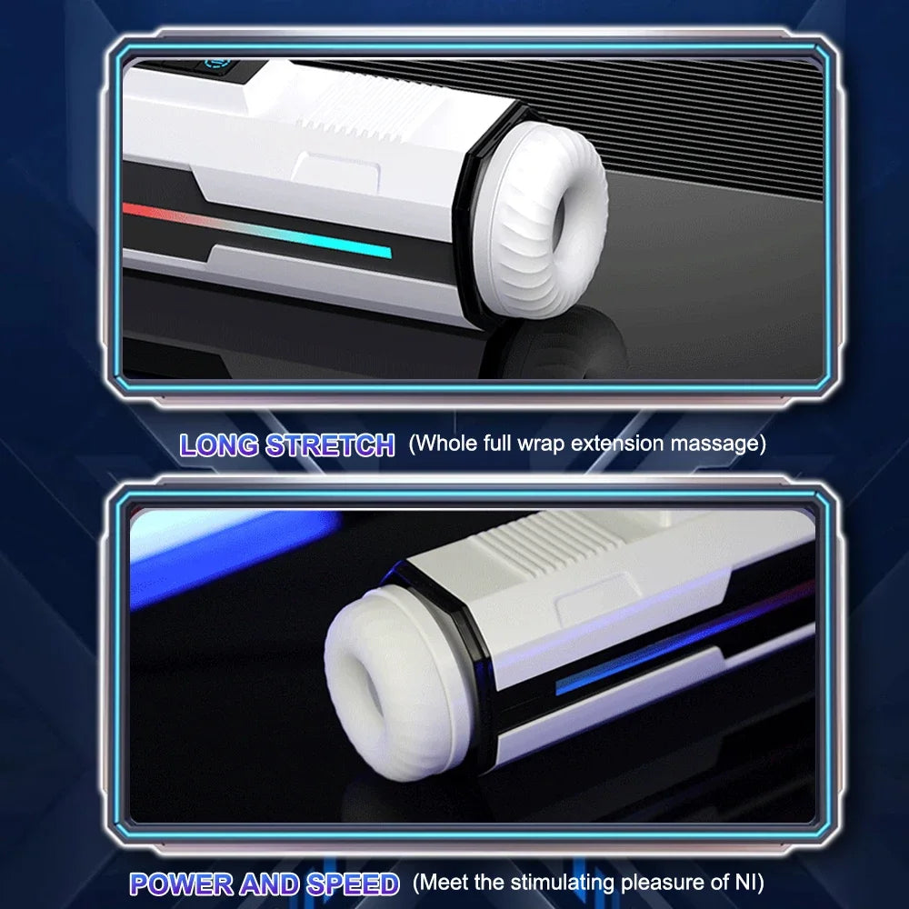 Automatic Telescopic Penis Train for Men Male Masturbator Cup Sex Machine Sucking Vibrating Heating Vagina Adult Sex Toy