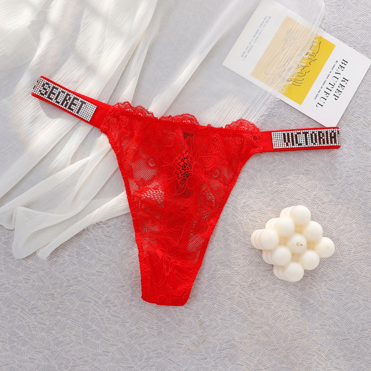 Women's Shine-Strap Thong Panty