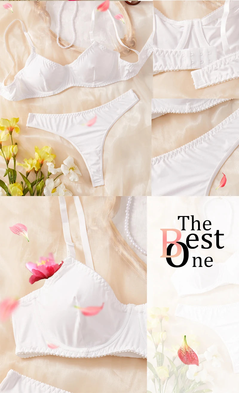 Women's Lightweight Solid Bra Set