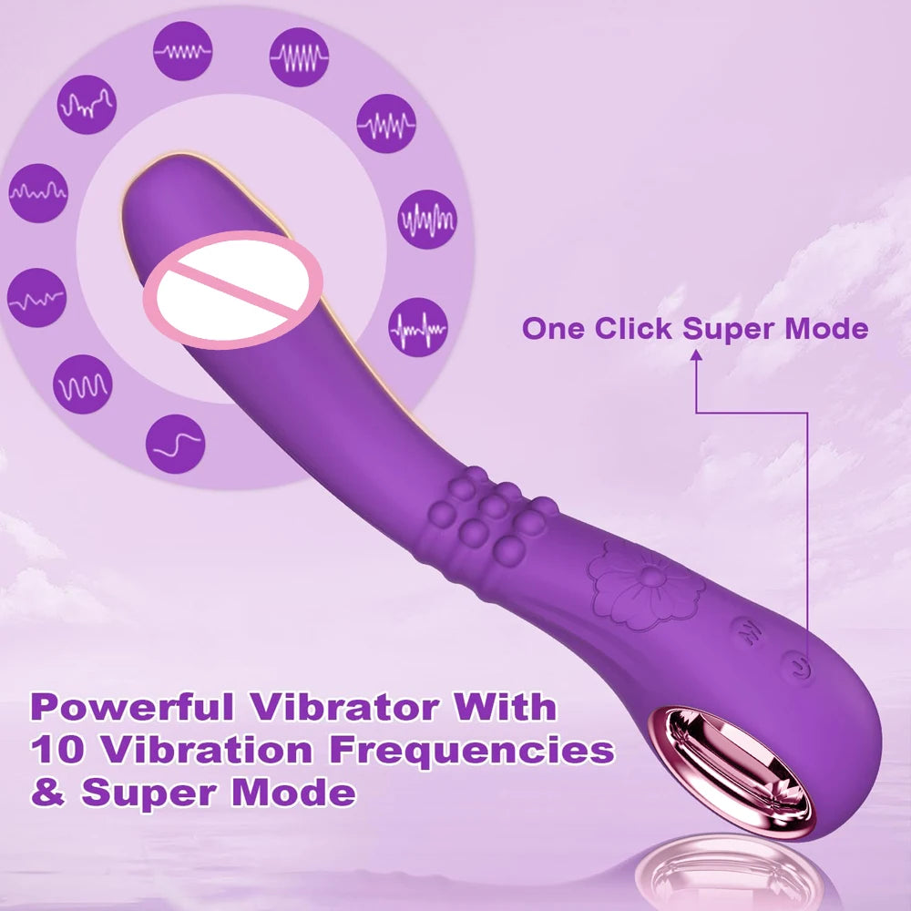 Penis Vibrator Anal Vagina Massage Female G-spot Clitoris Stimulator 10 Vibrating Modes Sex Toy Couple Adult Supplies