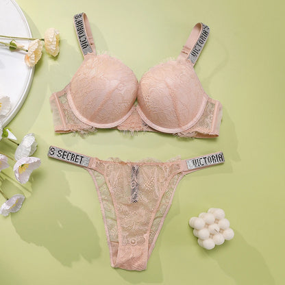 Women's Padded Lace Bra & Panty Set