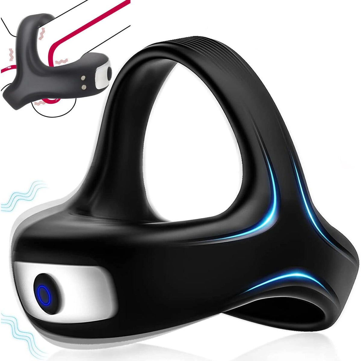 Vibrating Cock Ring Sex Toys for Men - Penis Ring Vibrator, Adult Male Sex Toy for Longer Harder Stronger Couples Adult Sex Toys