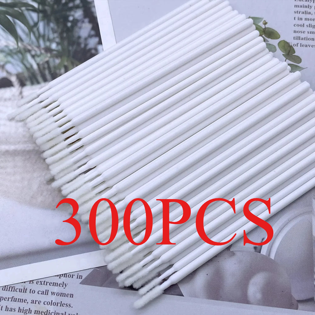 100/500pcs Eyelash Cleaning Brush Lash Extension Micro Cotton Swab Individual Eyelashes Microbrush Beauty Makeup Clean Remover