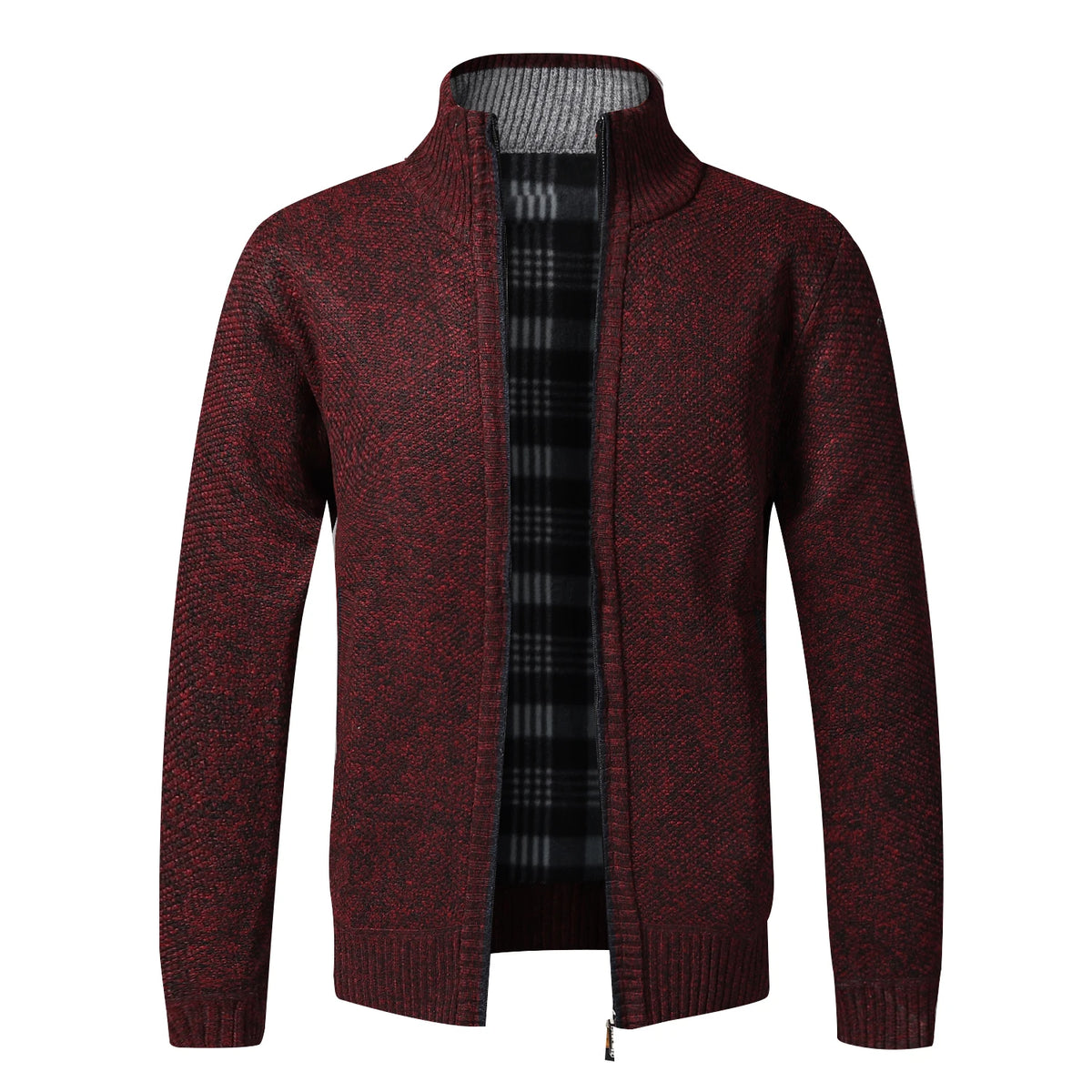 Autumn Winter Warm Cardigan Men Fleece Sweaters Full Zip Jackets Slim Fit Luxury Brand Knitted Sweater Coat American Jersey