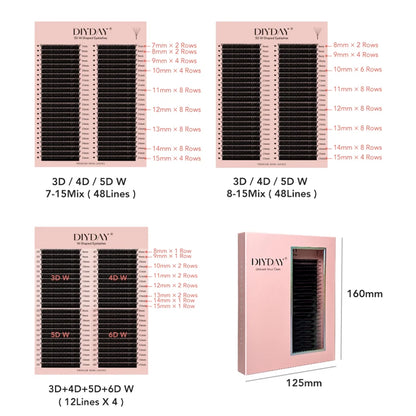 48-Row W-Shape Premade Lash Extensions