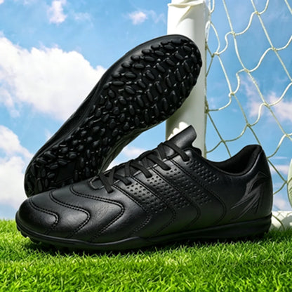 Adult TF Turf Football Cleats High‑Top Shock Absorbing Rubber Stud Sole PU Upper For Outdoor Artificial Grass Matches