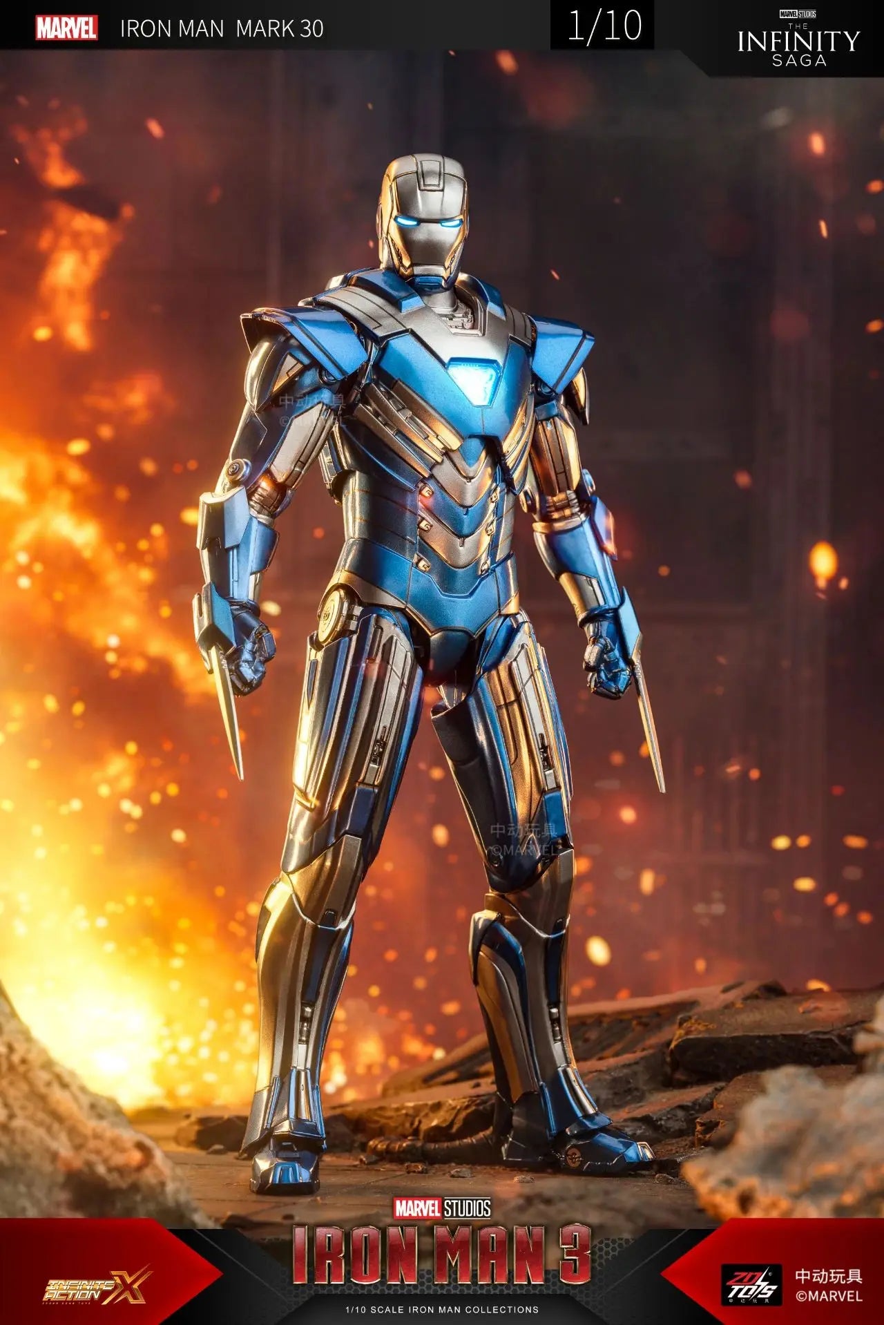 ZD Iron Man Figure Legends Iron Man Mk41 Mk47 Tank MK24 Iron Patriot 2.0 MK35 Red Snapper 1/10 Scale Iron Man Collections Gift