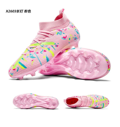 New Men Football Boots Match Sneakers Soccer Shoes Non-Slip Professional Training Shoes Grass Outdoor Sport Ultralight Unisex