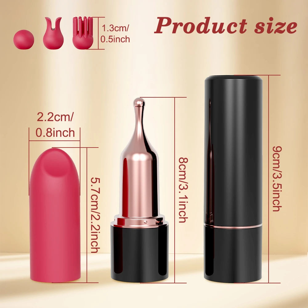 Lipstick Bullet Vibrator Adult Sex Toys with 10 Vibration, Portable Discreet Vibrators Clitoral Massager Rose Toys Women Couples