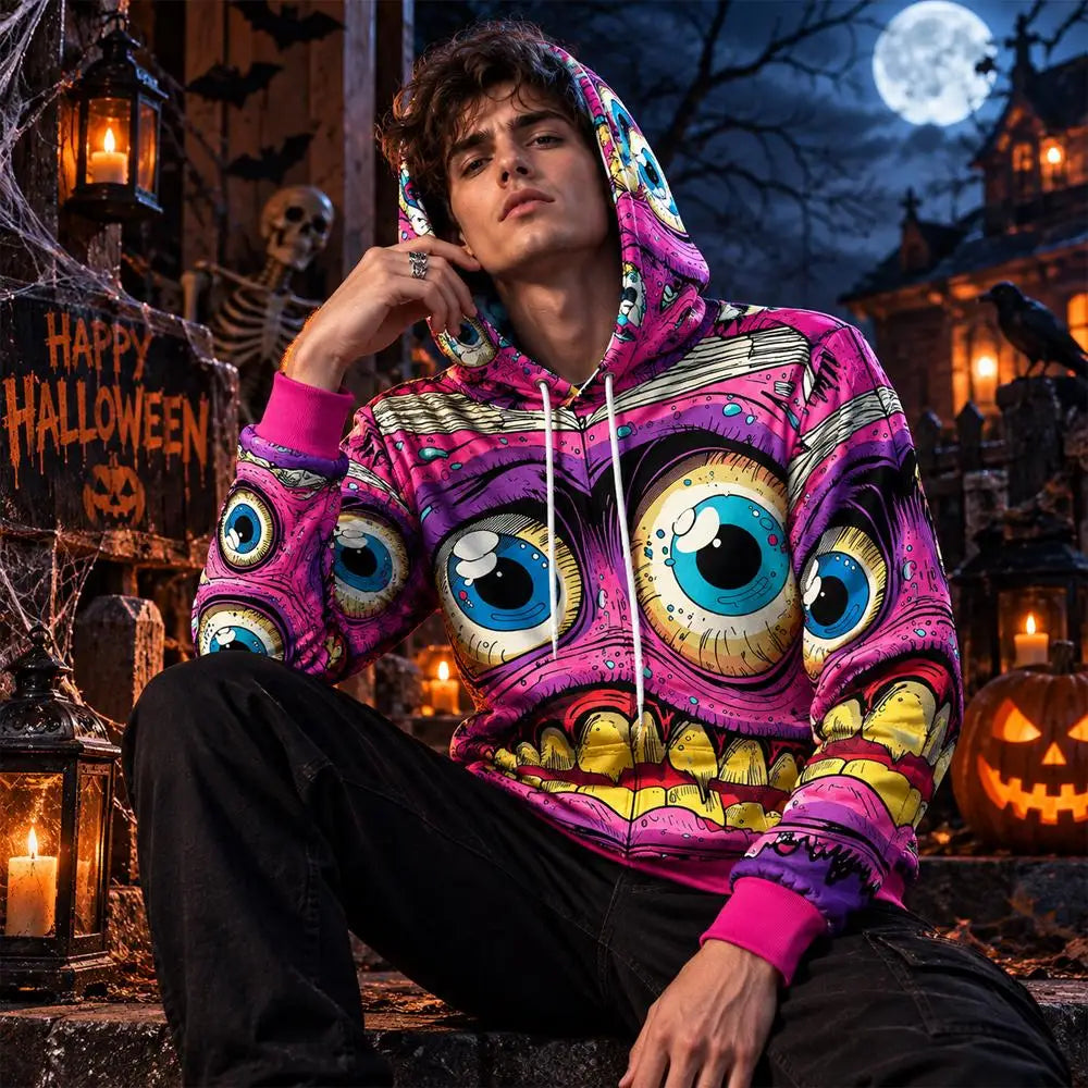 Halloween Monster Graphic Hoodie