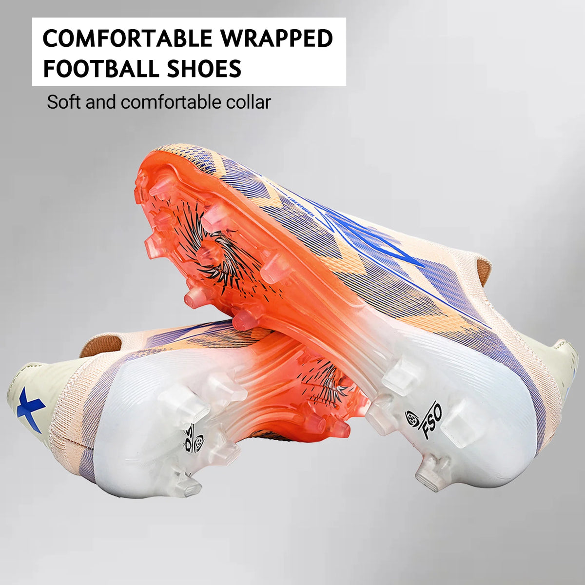 Professional Match Adult AG FG Soccer Cleats Textured PU Upper High-friction TPU Stud Anti-slip Boost Ball Control For Grass