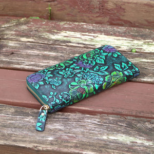 Women's Floral PU Leather Long Wallet – Large Capacity Card Holder & Coin Purse, 8 Styles - TRYSHOPPY