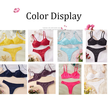Women's Lightweight Solid Bra Set