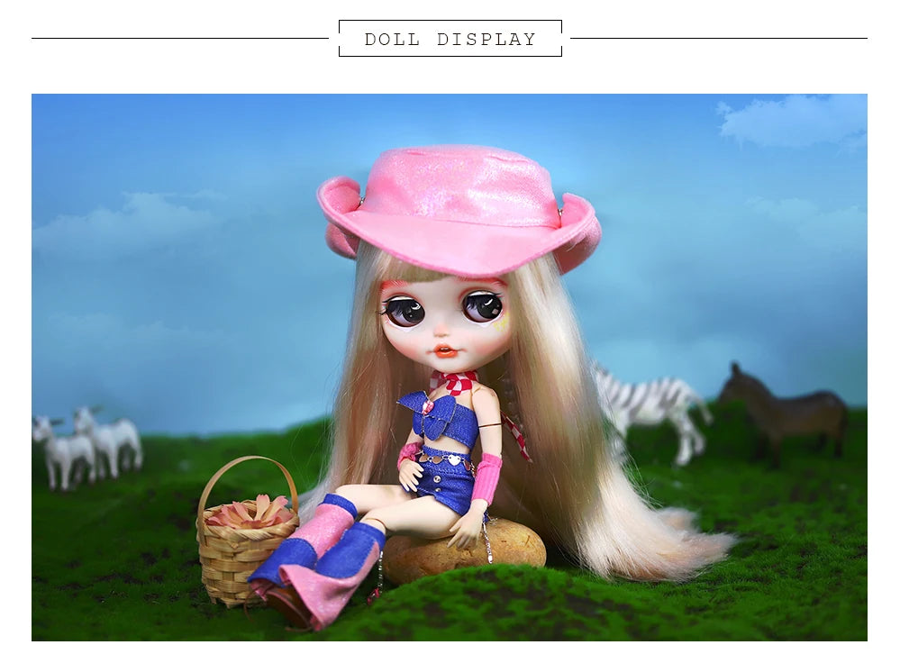 ICY DBS Blyth Doll 1/6 Clothing Joint Body Princess Dress Casual Clothing Toy Gift