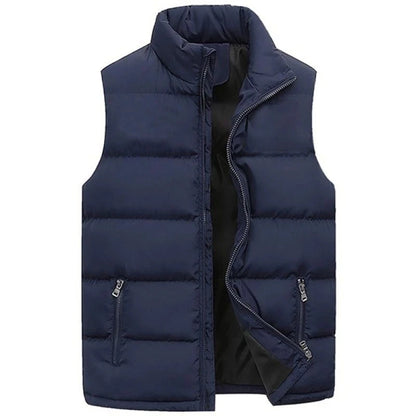 Men's Warm Zip-Up Padded Vest