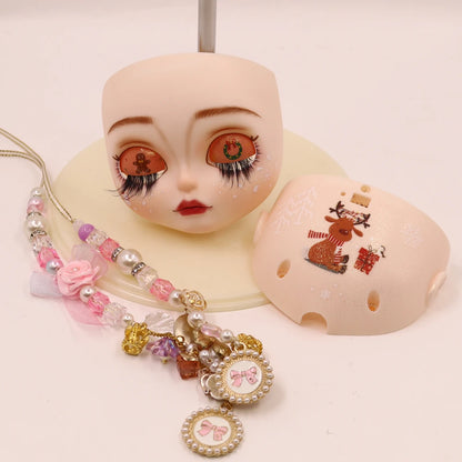 ICY DBS Blyth Baby Face DIY Matte Face Hand Painted Makeup Backplate and Screws