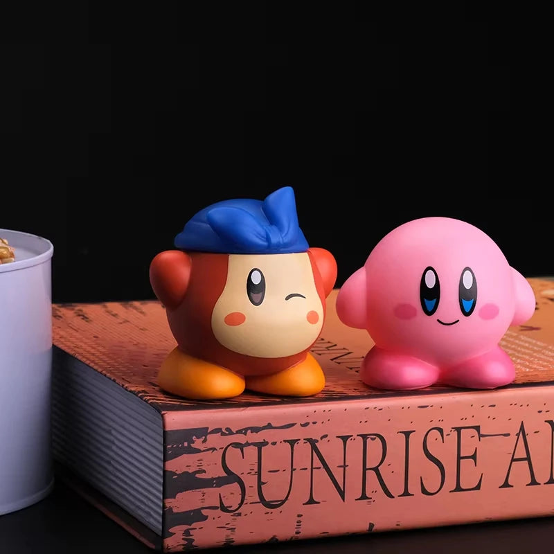 8Pcs/Set Games Star Kirby Anime Figure  Cute Cartoon Pink Kirby Mini Figure Decorative Collection Toy For Children's Gifts