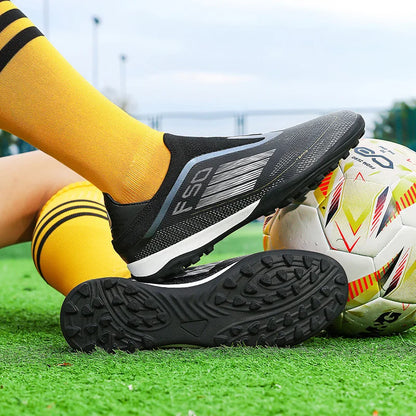 New Men Soccer Shoes Match Training Boys Breathable Adult Cleats Outdoor Sport Football Boots Non Slip Long Spikes Comfortable