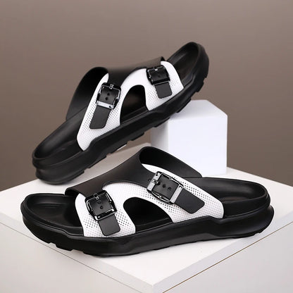 Summer Men Casual Sandals Outdoor Climbing Classic Roman Leather Beach Comfortable Trekking Hiking Fishing Fashion Slippers