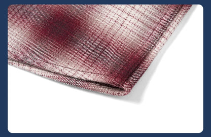 SIMWOOD High Standard 2026 Spring New Oversize 270gsm Wool Blend Plaid Shirts Men Warm Vintage Shirt