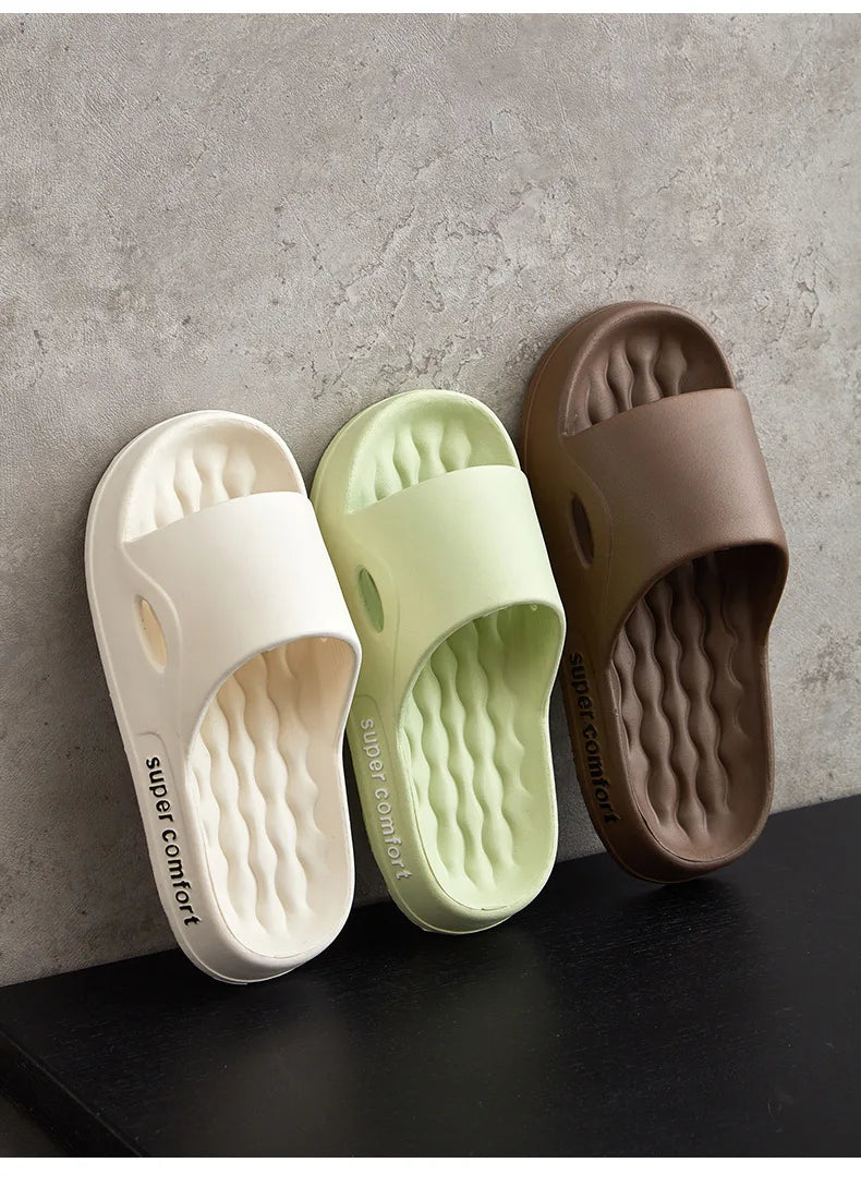 Fashion Men's Summer Ligtweight EVA Indoor Home Sandals Slippers Shoes Men Slippers Outdoor Students Women Comfortable Slides