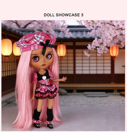 ICY DBS Blyth 1/6 Doll Set tan Skin Long Eyelashes Sleepy Eyes BJD Doll Set SD