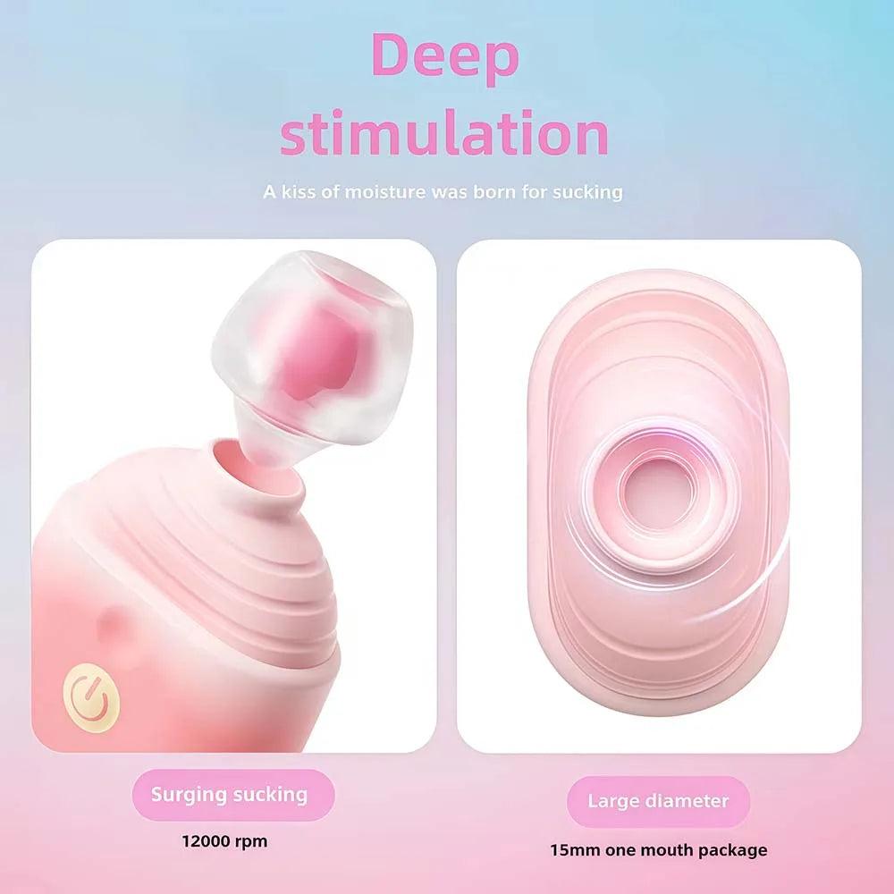 Ice Cream Portable Vibrating Sucking Masturbation Massager Clitoris Nipple Vibrating Sucking Stimulator Sex Toys Adult Products