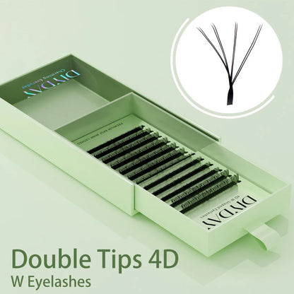 DIYDAY W Shape Eyelash Extension 3d 4d 5d 6d 7d 8d W-Shaped Eyelashes Premade Fans Individual BASF Mink Faux Lashes