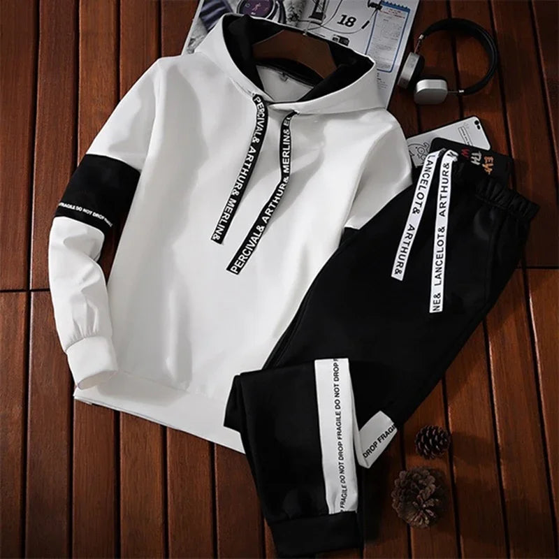 Men's Letter Print Pullover Hoodie