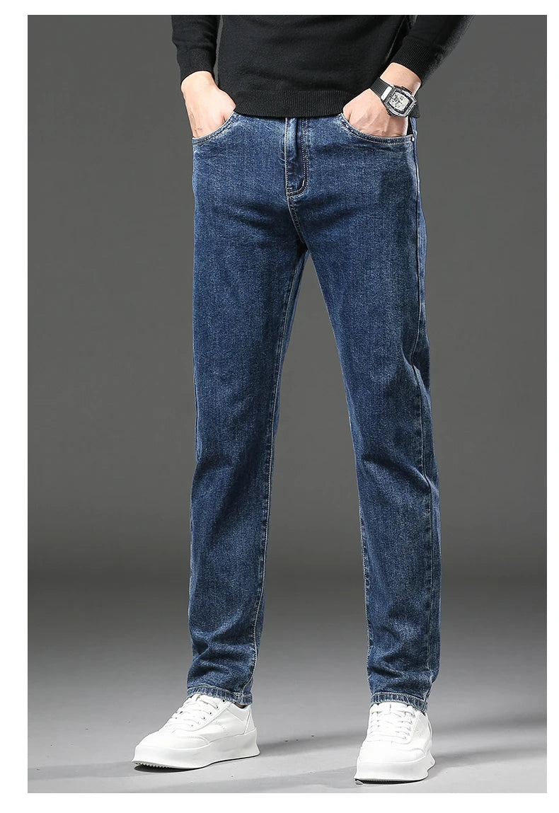 Men's Fleece-Lined Stretch Jeans