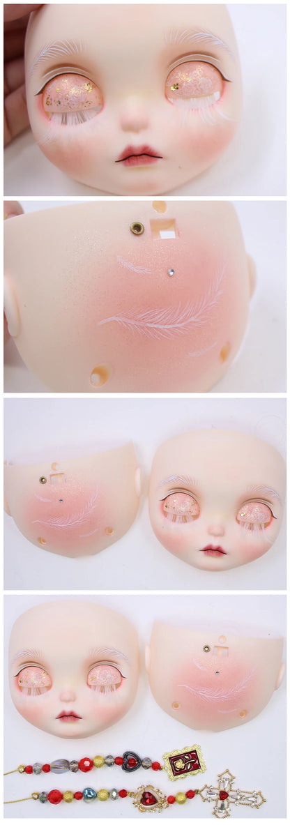 ICY DBS Blyth Baby Face DIY Matte Face Hand Painted Makeup Backplate and Screws