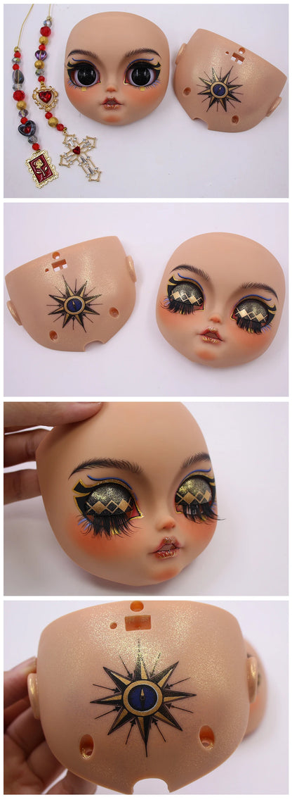 ICY DBS Blyth Baby Face DIY Matte Face Hand Painted Makeup Backplate and Screws