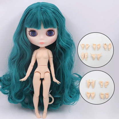 ICY DBS Blyth Doll Carved Lips Face White Skin Joint Body 1/6 BJD Special Price OB24 Toy Gift
