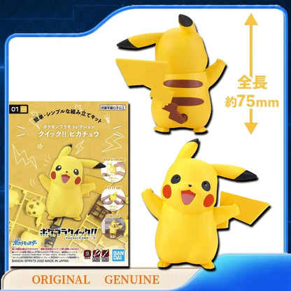 Bandai Original Genuine POKEMON MODEL KIT QUICK 1 21 22 23 Anime Action Figures Toys Kids Gift Assembly Model Collect Ornaments