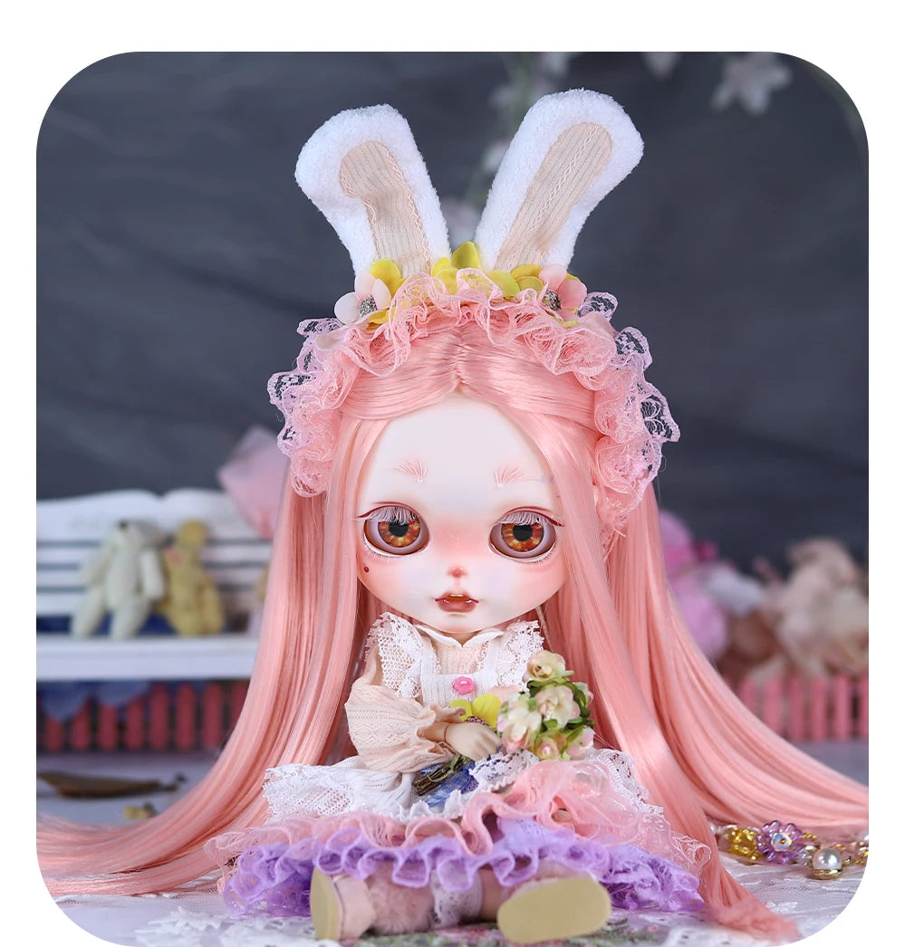 ICY DBS Blyth Plush Costume Girl BJD Animation Toys Cute Rabbit Set Girl Gift
