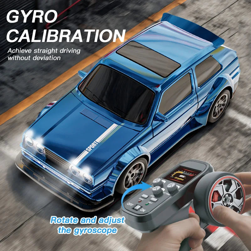 ZWN KF30 1:43 4WD Drift Racing RC Car With Gyroscope Speed Real Lighting and Damping High Speed Remote Control Cars For Kids Toy