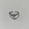 Irregular Cross Star Opal Rings Y2K Natural Stone Star Ring for Women Men Couple Rings Moonstone Zircon Ring Unisex Jewelry 2024