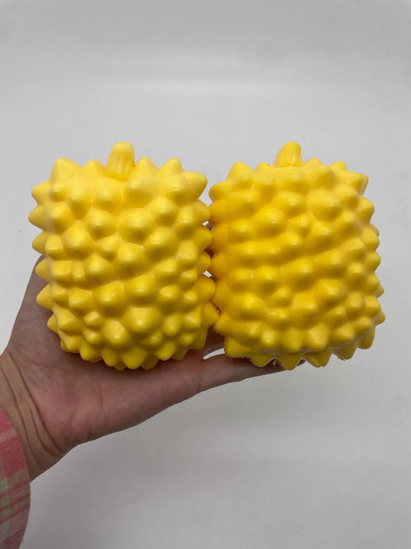 Crunchy Durian Building Block Handmade Squeeze Ball Fruits Stress Ball Popping Sound Squishy Toy Decompression Fidget Vent Toy