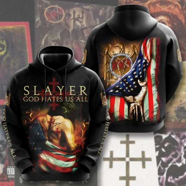 3D Rock Graphic Streetwear Hoodie