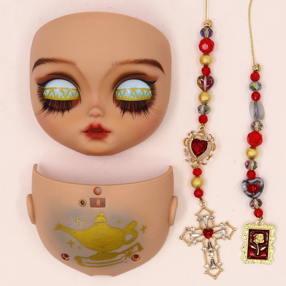 ICY DBS Blyth Baby Face DIY Matte Face Hand Painted Makeup Backplate and Screws