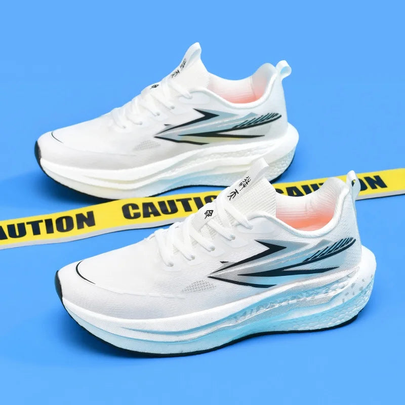 Men's Running Shoes Jogging Cushioning Mesh Outdoor Couple Trainer Race Breathable Sneakers Non-Slip Carbon Board Off-road Shoes